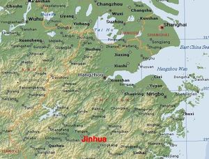 진화는 양쯔강 삼각주에 위치해 있다.