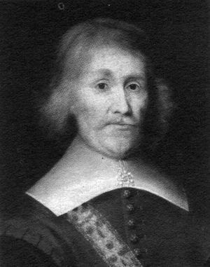 리처드 살턴스톨 경. 그는 코튼 등이 다른 종교적 견해를 가진 이들을 박해하는 것을 비판했다.