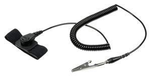 악어 클립이 달린 대전 방지 손목 밴드.