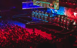 웸블리 아레나에서 열린 플래시 울브즈 대 오리겐 경기