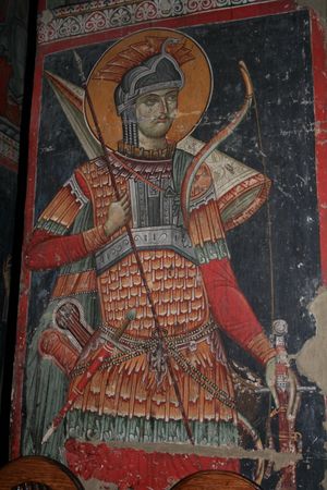 레소보 수도원 프레스코화에 묘사된 세르비아 군복