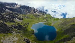 동부 루쿰구에 있는 순 다하로 알려진 하부 히말라야 호수