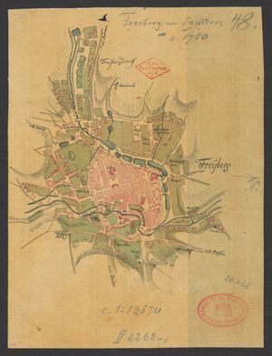 프라이베르크 지도 (1750년경)