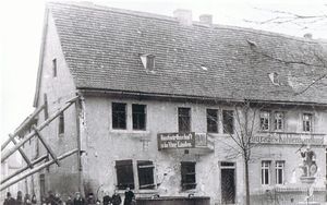 아이슬레벤의 지반 침하: 브라이터 길(Breiter Weg)의 가옥. 1895년경