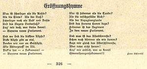 루트비히 토마는 잡지 심플리치시무스에 "페터 슐레밀"이라는 필명으로 글을 썼다. 그림은 1905년 바이에른 의회에 대한 풍자시이다.