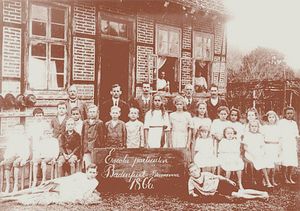 블루메나우의 독일 학교 학생들과 교사들, 1866년