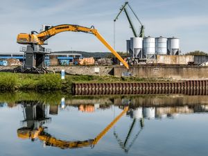 밤베르크 항구의 크레인