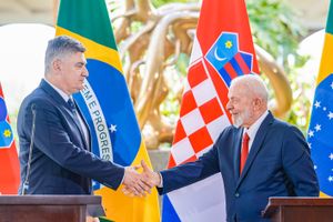 브라질 공식 방문 중인 조란 밀라노비치 대통령, 브라질 대통령 루이스 이나시우 룰라 다 실바와 함께, 브라질리아, 2024년 6월 3일.