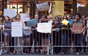 DACA 폐지 이후 트럼프 타워에서 열린 시위