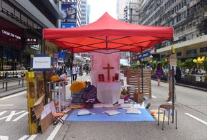 몽콕에 설치된 기독교 예배소