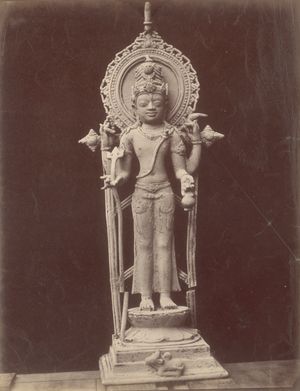 서자바 쿠닝안 근처 탈라가에서 발견된 힌두교 신 시바의 청동상. 순다 왕국 시대, 약 14세기