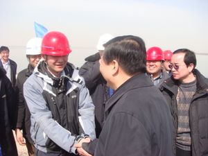 장다밍, 2010년 3월 웨이팡 건설 현장 시찰
