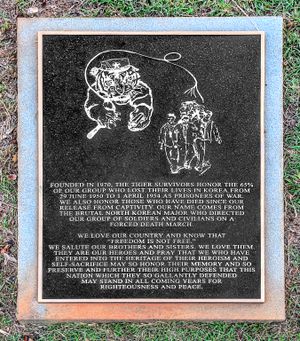 앤더슨빌 국립 사적지의 호랑이 죽음의 행진 기념비