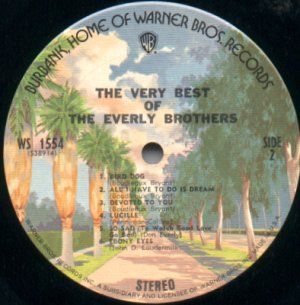 1973년에 도입된 워너 브라더스 "Burbank" 그림 레이블.