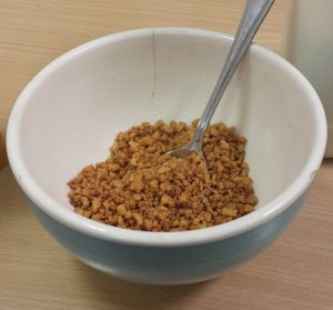 접시에 담긴 베이컨 비츠