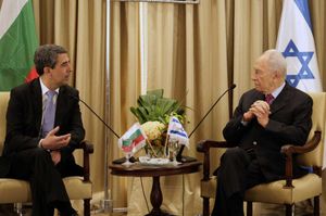 플레브넬리에프, 2012년 10월 22일 예루살렘에서 시몬 페레스 이스라엘 대통령과 만남