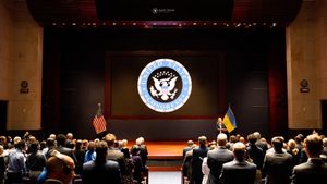 미국 의회에서 연설하는 올레나 젤렌스카