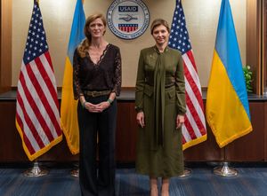 2022년 미국 국제 개발처(USAID) 본부에서 사만다 파워 USAID 행정관과 올레나 젤렌스카