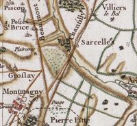 18세기 카시니 지도에 그려진 사르셀