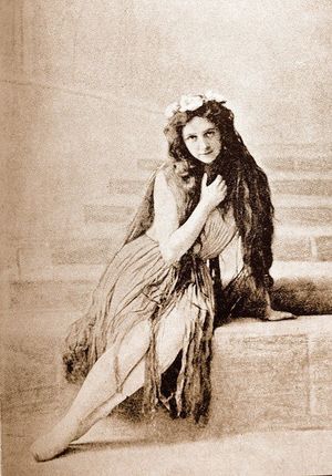 엘렌 프라이스가 인어공주 역을 맡은 1909년 로열 덴마크 발레 공연