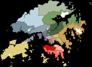 홍콩의 행정 구역 지도
