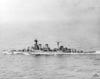 1941년에 촬영된 후드. 함측의 14cm 속사포는 철거되었다.