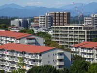 일본의 맨션을 중심으로 구성된 주택지