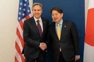 2022년 11월 미국 국무장관 토니 블링컨과 하야시