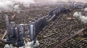 파키스탄 최초의 중심 업무 지구(CBD)의 3D 렌더링.