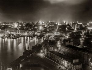 1938년 시드니 하버 브리지에서 바라본 야경의 서큘러 키