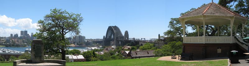 시드니 천문대 공원의 로툰다에서 바라본 풍경