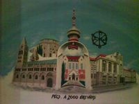 산토 기숙사 입구 맞은편 벽에 걸린 로스타 티보르의 그림