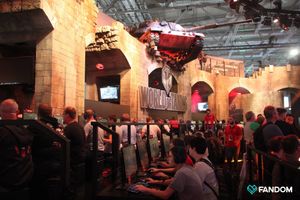 게임스컴 2017의 월드 오브 탱크 플레이 구역