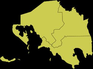 국립 수도 지구의 세 개 일반 선거구 지도