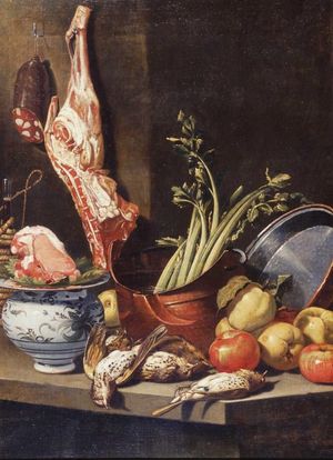 다양한 지중해 요리 중 하나: 스페인 주방의 정물화 크리스토포로 무나리 作