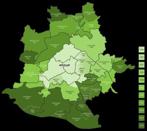 1836년부터 1942년까지 슈투트가르트의 영토 확장