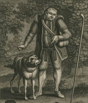 헨리 로버츠가 1762년 드루리 레인 극장에서 벤자민 빅터가 각색한 작품에서 리처드 예이츠가 런스 역을 맡은 모습을 그린 판화