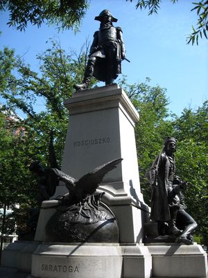 미국 워싱턴 D.C. 라파예트 공원에 있는 코시치우슈코 동상.