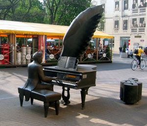 아르투르 루빈스타인 조각상, 폴란드 우치 피오트르코프스카 거리, 루빈스타인 출생지