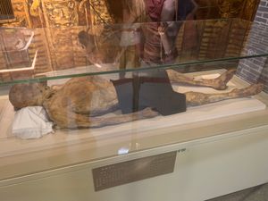 쥐씨 왕국(麹氏王国) 장웅(583-633 CE, 좌위대장군 장웅)의 미라. 신장 박물관