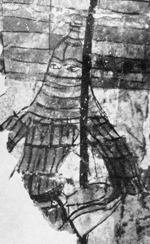 고창, 8-9세기 갑옷을 입은 군인