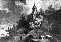 타라스 셰브첸코가 묘사한 비두비치 수도원의 성 미카엘 교회