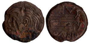 드니프로강의 인간 형상 (고대 그리스의 폰토스 올비아 주화에 그려진, 보리스테네스로 알려짐), 기원전 4~3세기