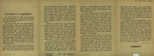 차르 정부가 실시한 모스크바화 정책을 설명하고, 리투아니아 농민을 모스크바로 보내고, 리투아니아 마을에 모스크바 가족을 정착시키고, 이에 대한 반대를 촉구하는 호소문, 1904
