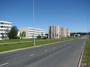 소련 시대 건설된 아흐트메(Ahtme) 지구의 주택지