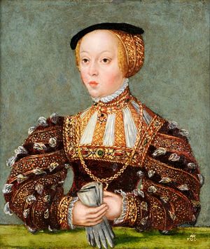 엘리자베스 여왕, 루카스 크라나흐 더 영거의 작품