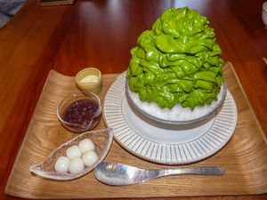 우지 말차 에스푸마로 만든 빙수