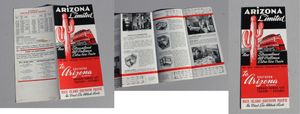 1940년대 기차를 광고하는 브로셔, 애리조나 리미티드