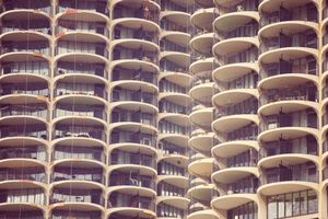 퍼블릭 도메인 스톡 사진의 예시, 시카고의 마리나 시티 건물 단지.