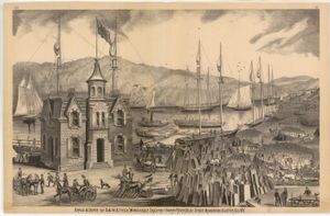 19세기 론다웃 크릭(Rondout Creek)의 블루스톤 선적 기지